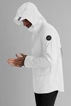 Chamarras Canada Goose Hombre Mexico - Meaford Chubasquero Black Label Blancos MT2935761
